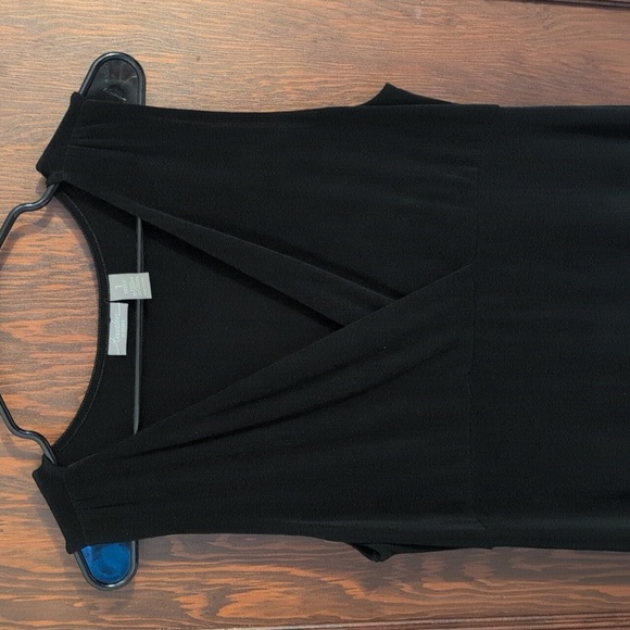 Chico's Travelers Black Sleeveless Maxi Dress Size 1/M Stretch Wrinkle Free - Picture 4 of 5